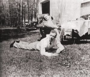 Colin McPhee (seated) with Benjamin Britten